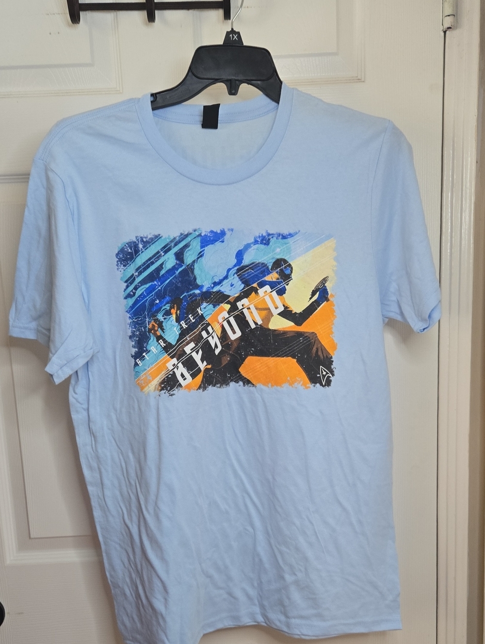 District Light Blue Short Sleeve Tee with Star Trek Beyond Graphicstar